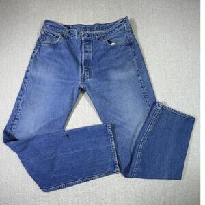 Vintage Levi’s 501 Men 36x32 Blue Button Fly 5 Pocket Denim Jeans Made in USA